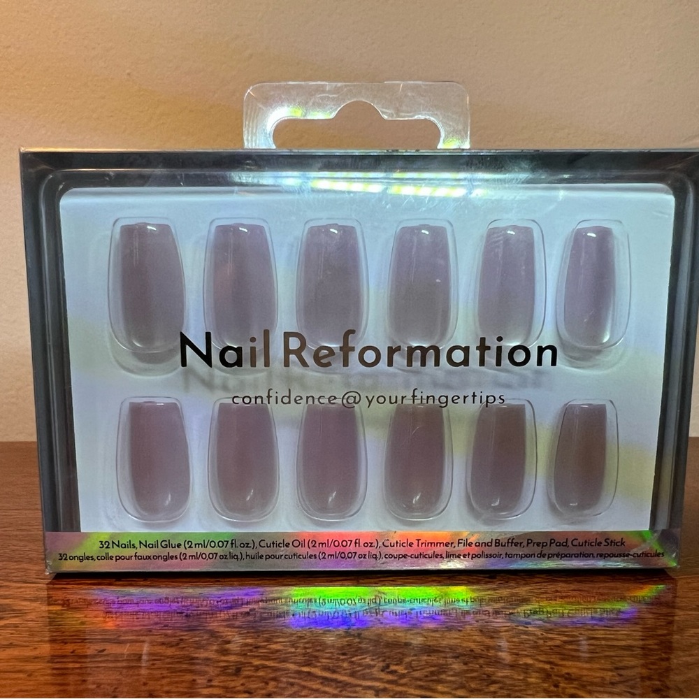 NWT Reformation Nail Short Coffin Spring Dusty Rose Press-On Nails - Picture 2 of 5